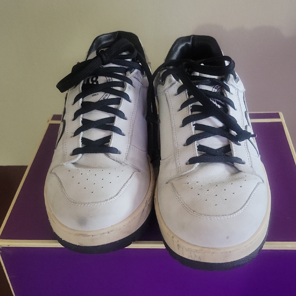 P448 Black and White Sneakers Casual Style Made in Italy